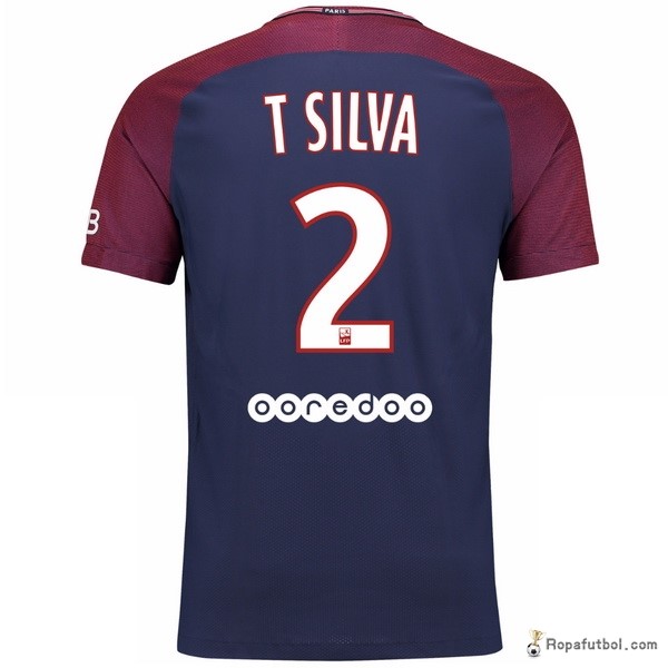 Camiseta Paris Saint Germain Replica Primera Ropa T Silva 2017/18